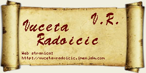 Vuceta Radoičić vizit kartica